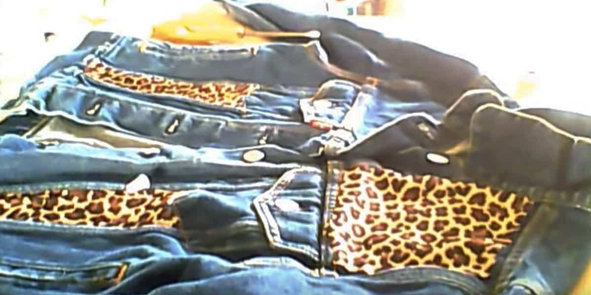 Watch How She Embellishes A Denim Jacket With Leopard Print Fabric (Stunning!)