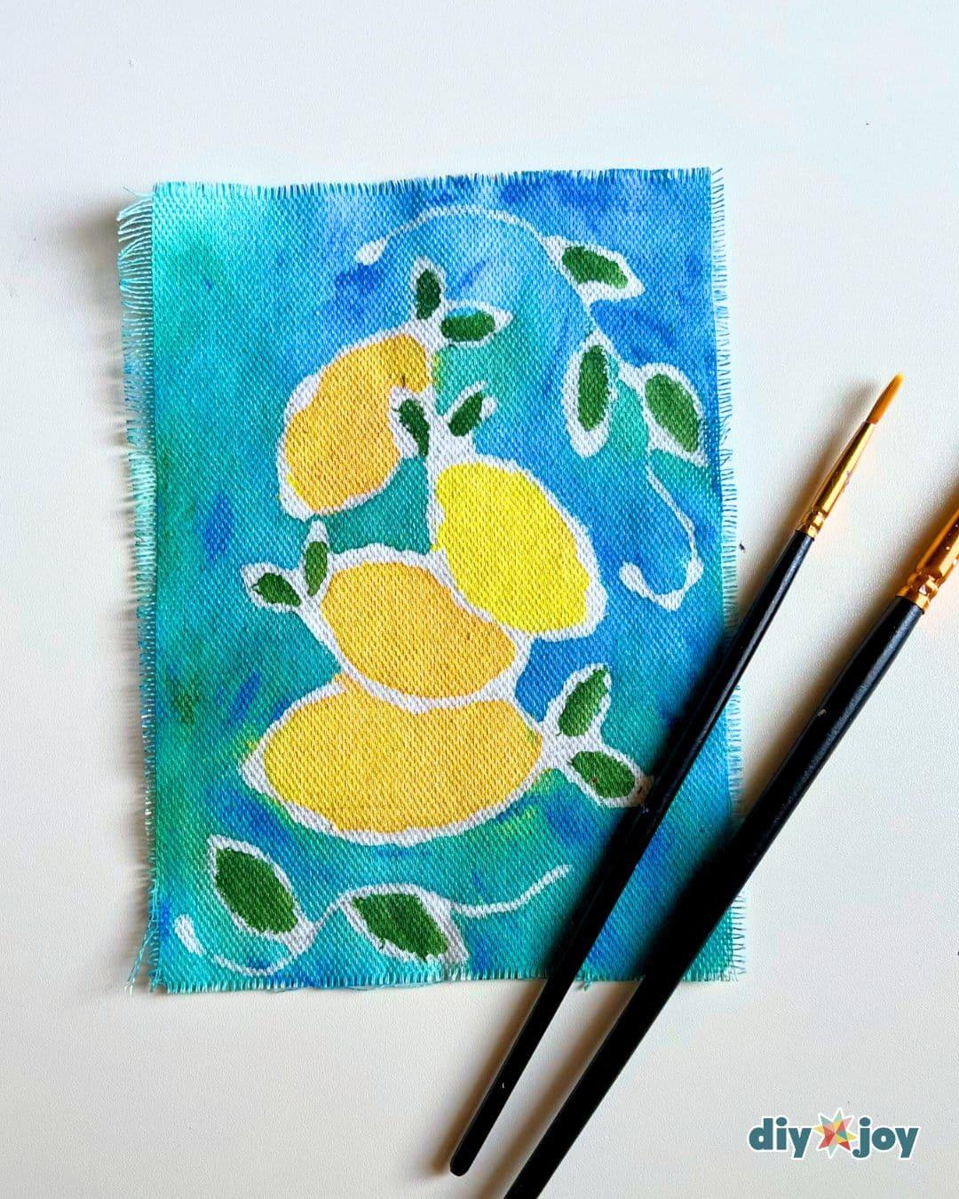 Homemade Batik Fabric Painting Acrylic And Glue — batik