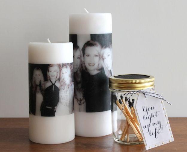 DIY Photo Candles, easy enough for a first try at home and simple enough for a beginner and sweet enough to give