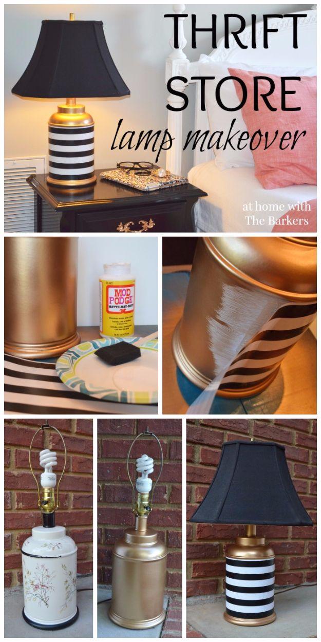 Spray Painting Tips and Tricks - Thrift store Lamp Makeover - Home Improvement Ideas and Tutorials for Spray Painting Furniture, House, Doors, Trim, Windows and Walls - Step by Ste