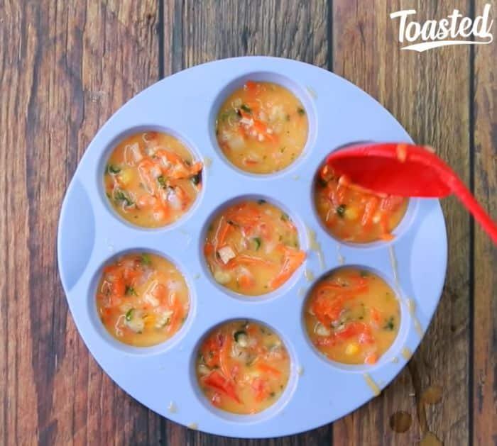 Easy Breakfast Vegetable Egg Muffin Instructions
