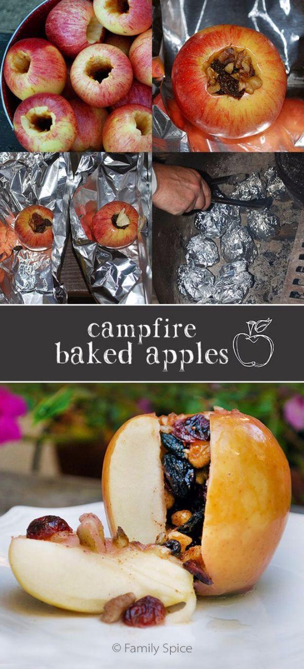 Campfire Baked Apples, budget friendly using pantry staples on hand and a recipe worth saving for a free weekend