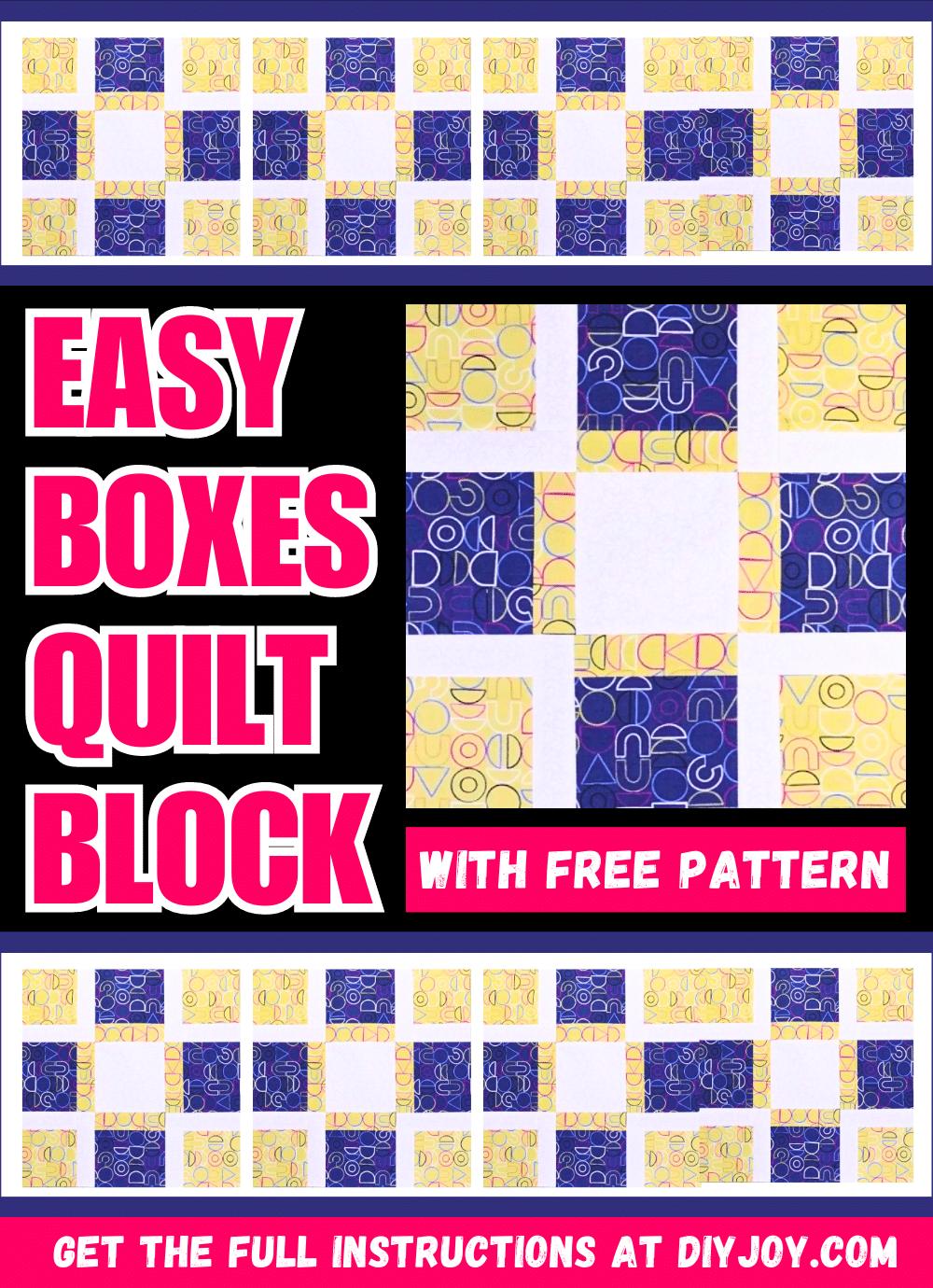 Beginner-Friendly Boxes Quilt Block Tutorial (With Free Pattern)