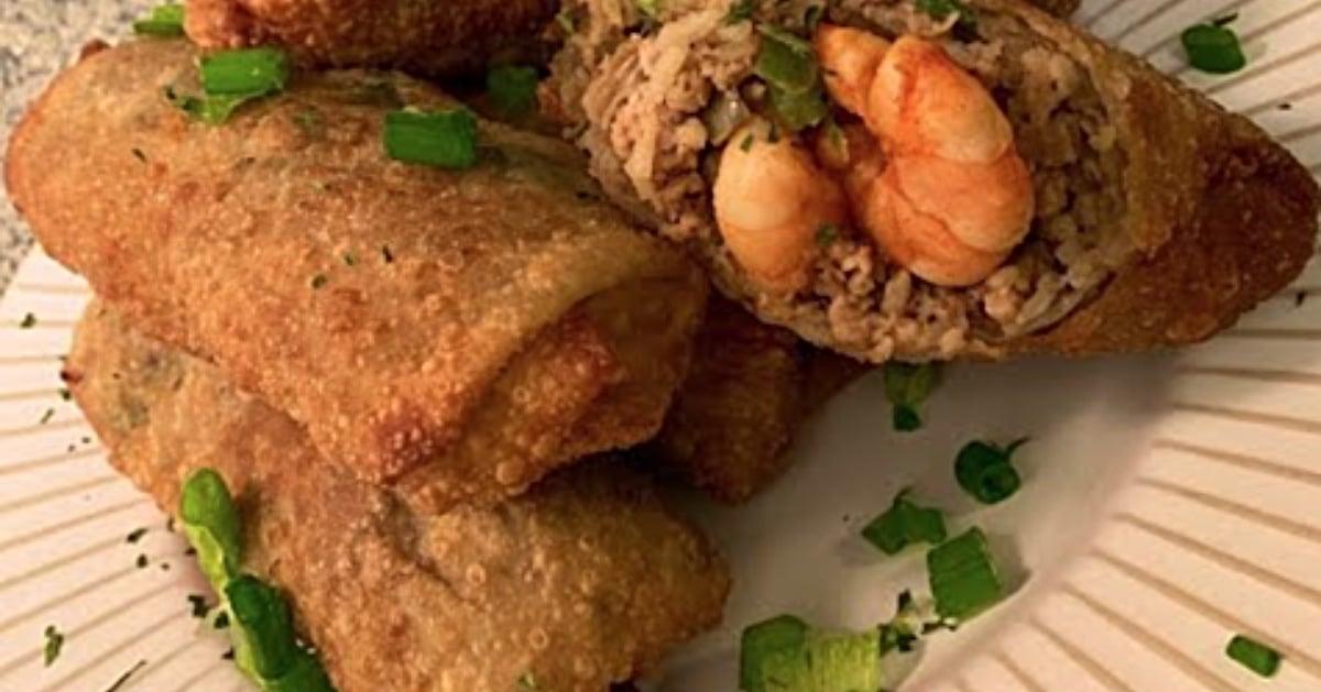 Cajun Shrimp Boudin Egg Rolls Recipe
