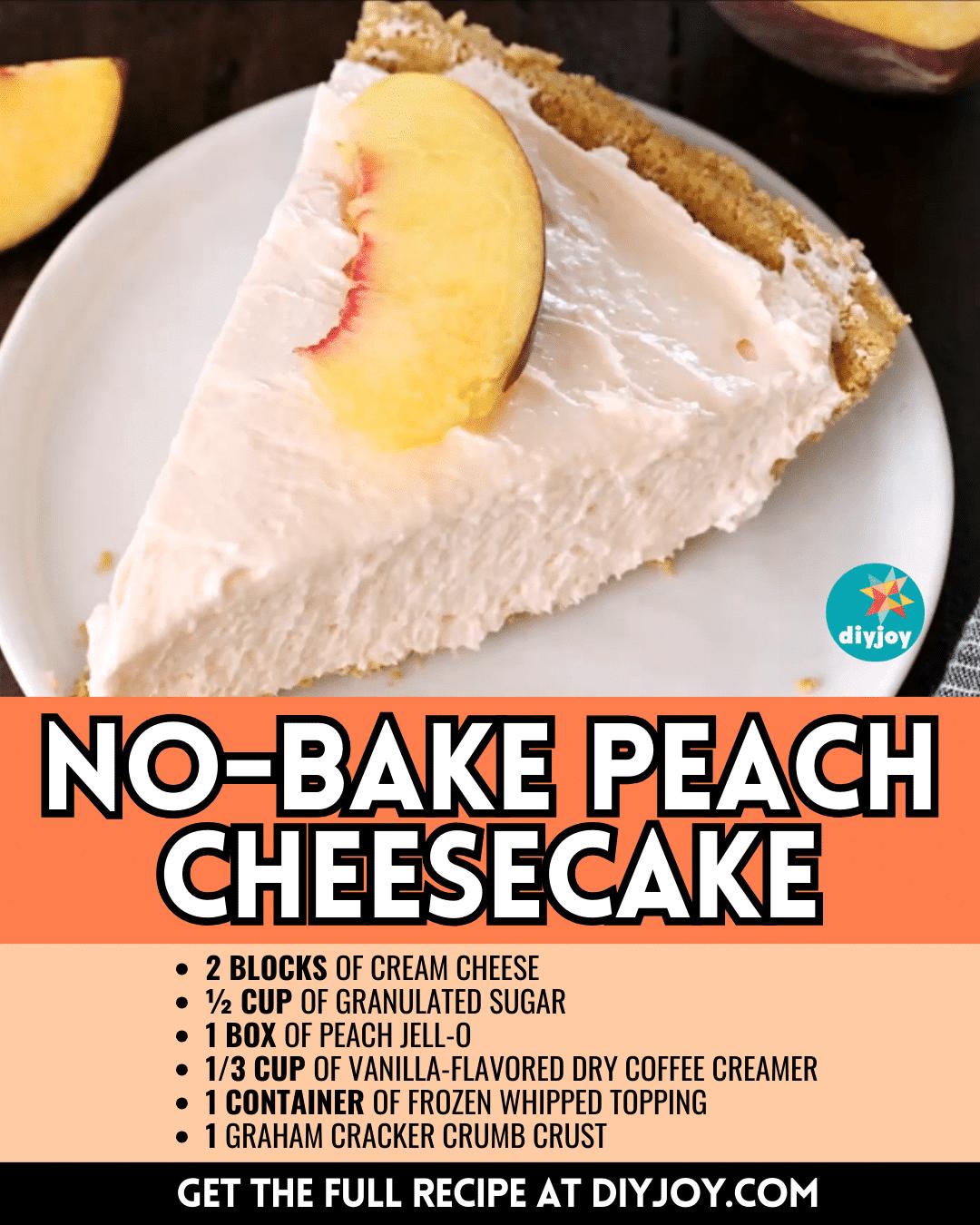 Easy No-Bake Peach Cheesecake Recipe