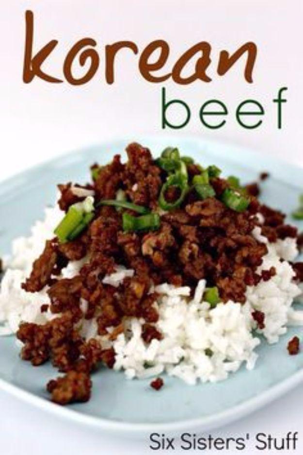 Best Rice Recipes - Korean Beef and Rice - Easy Ideas for Quick Meals Made From a Bag of Rice - Healthy Recipes With Brown, White and Arborio Rice - Cheesy, Fried, Asian, Mexican F
