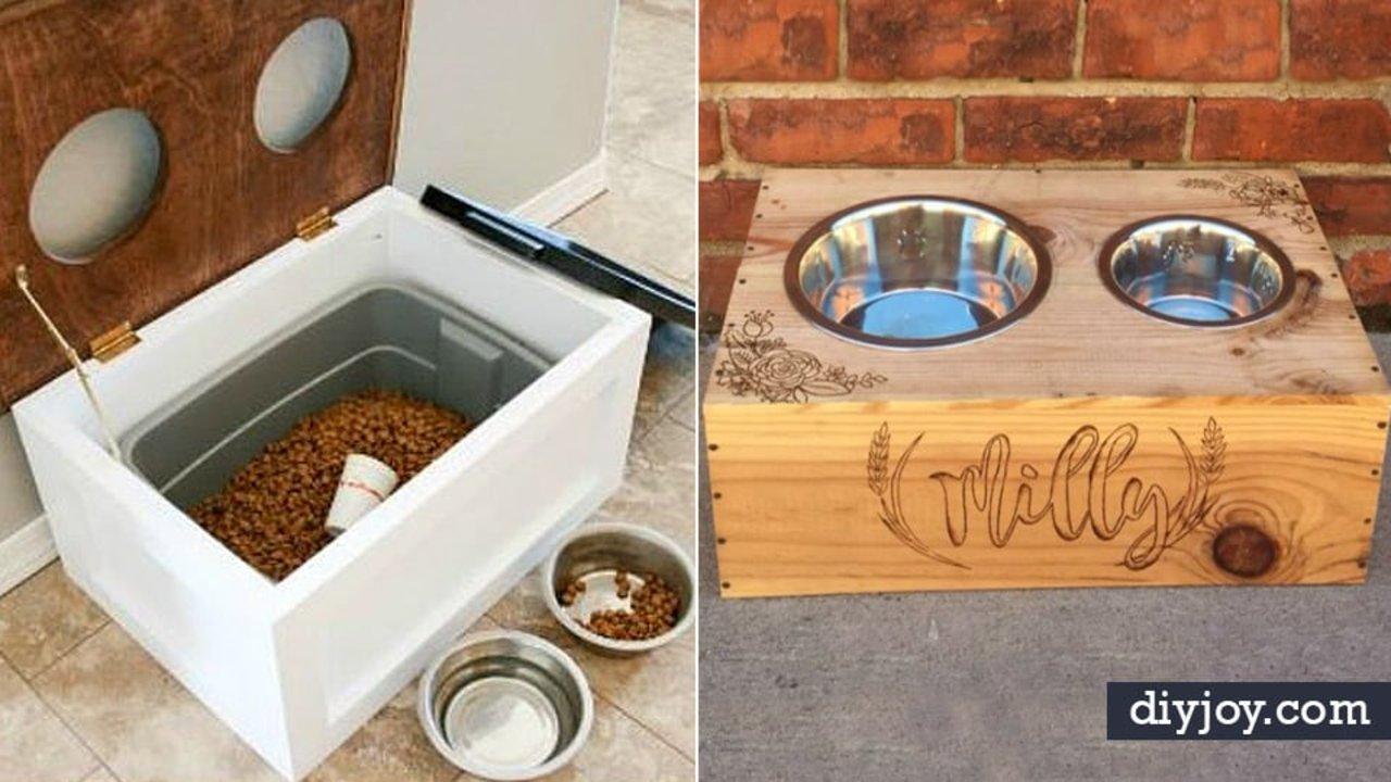 Your Dog Needs One of These 38 DIY Pet Bowls and Feeding Stations