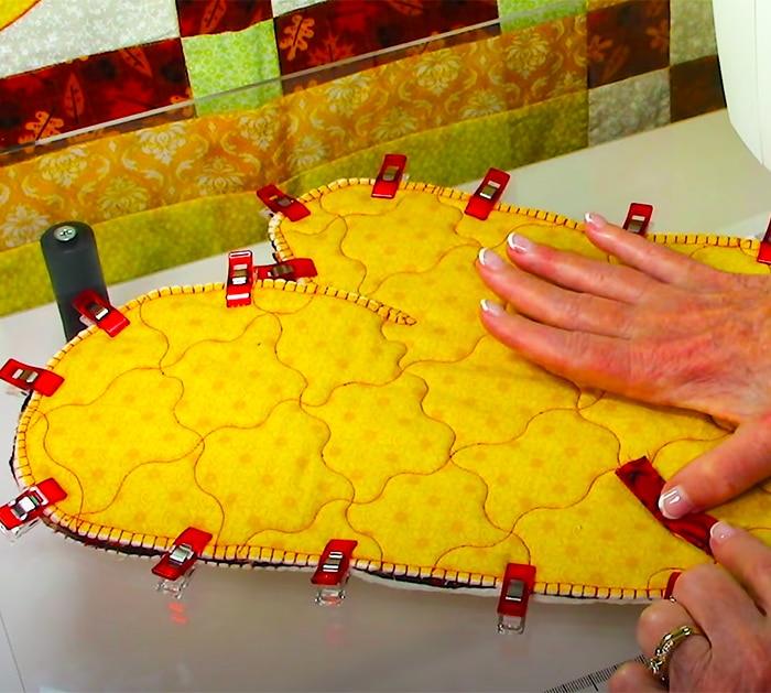 Seam The Fabric Together - Fall Oven Mitts Crafts