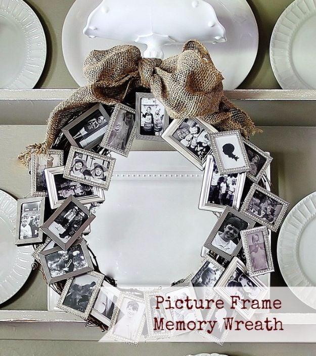 Picture Frame Memory Wreath, quick enough to finish in an afternoon and a gift that looks far pricier than it is