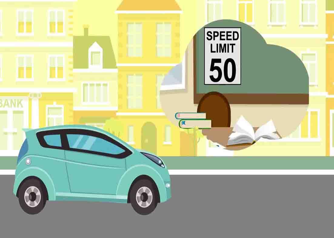 Following the speed limit signs to save gas