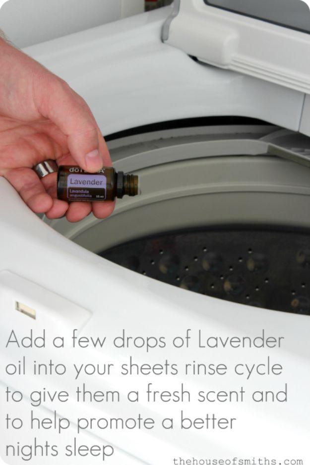 Add Lavender Oil To Your Linens, a simple change that makes laundry day easier and a clever shortcut for laundry day