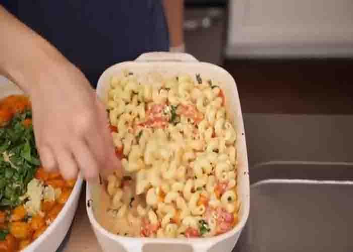 Tossing the feta pasta recipe