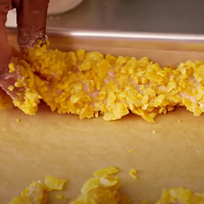 Potato Chip Crusted Chicken Strips - How To Make Oven Baked Chicken Strips - How To Make Chicken Strips