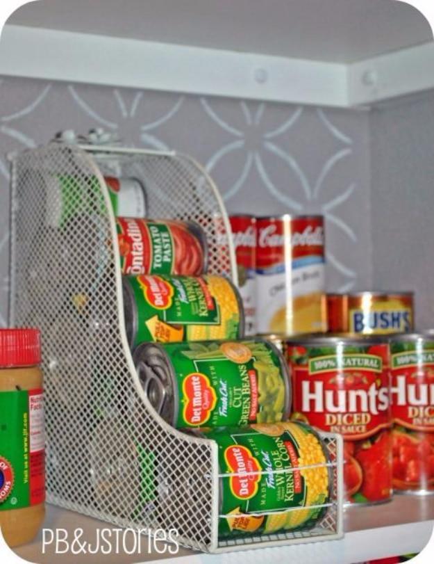 Stack Cans in a Magazine File, one worth bookmarking from this list and a project that takes less than an afternoon