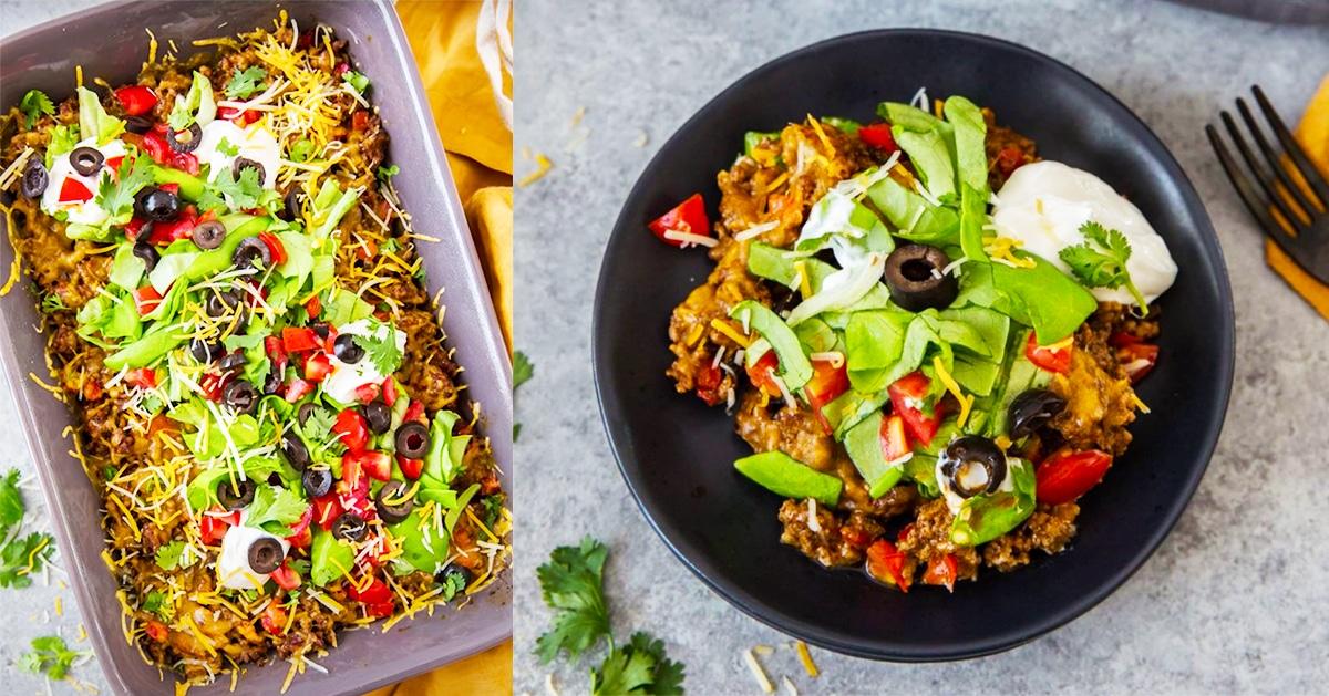 Keto Taco Salad Casserole Recipe