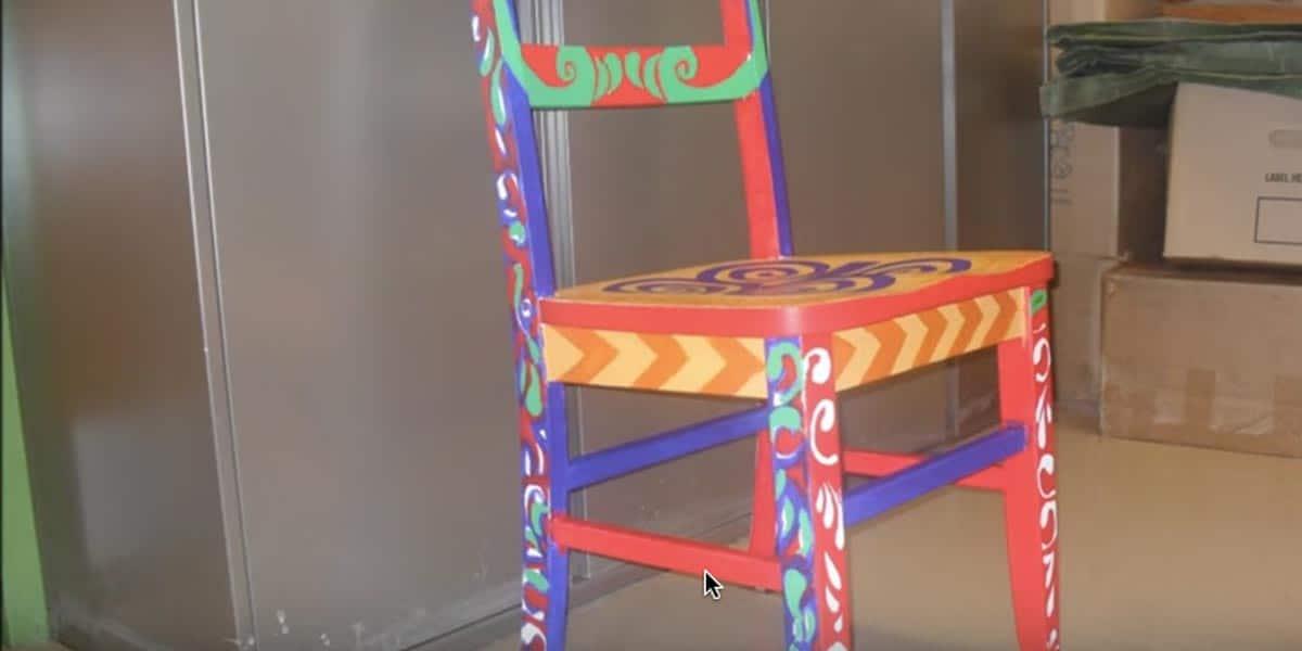 Pick Up A Thrift Store Chair And Paint This Fabulous Art Deco Gem! (Watch!)