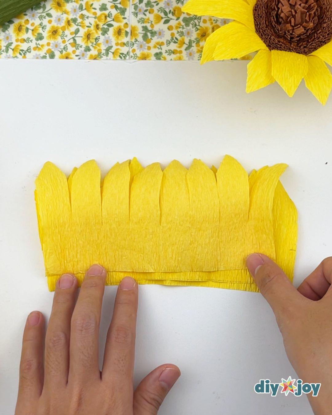 Homemade Sunflower Crepe Paper — handmade paper flowers