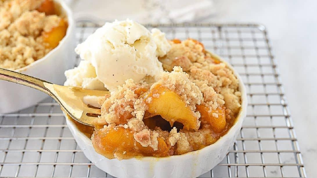 Peach Cobbler For Two