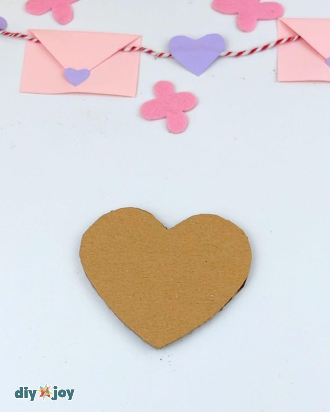 Homemade Cardboard Conversation Hearts Valentines Decor — easy valentine cardboard craft