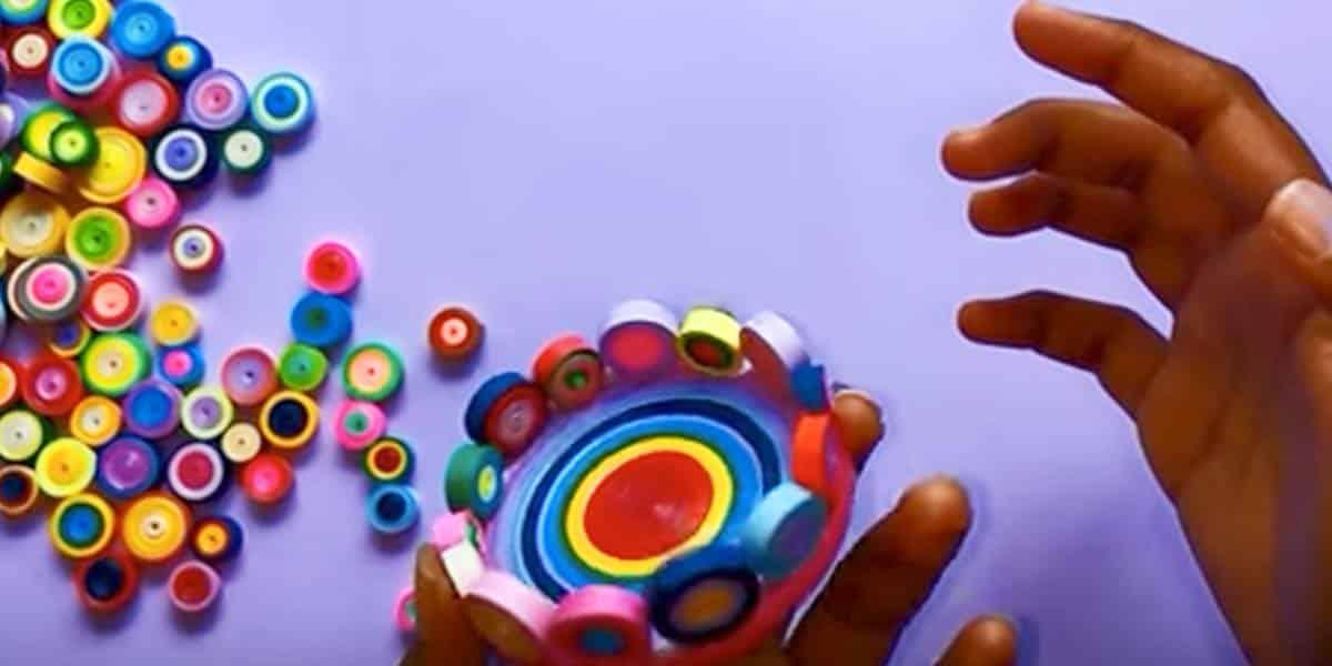 One Of The Most Incredibly Beautiful Items Made By Simply Rolling Colored Paper Strips!