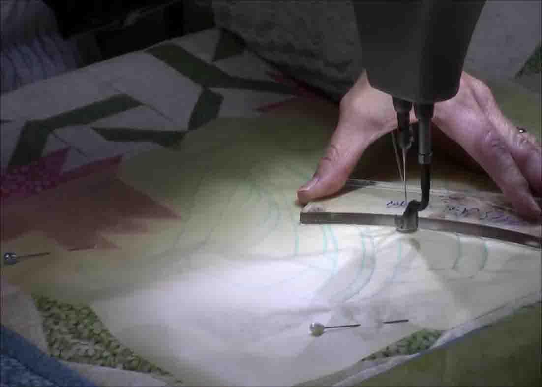 Quilting through the paper design