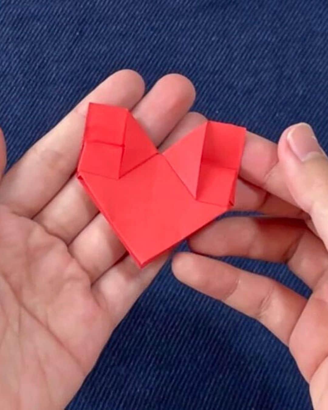 Easy Origami Heart Bookmark — bookmark tutorial