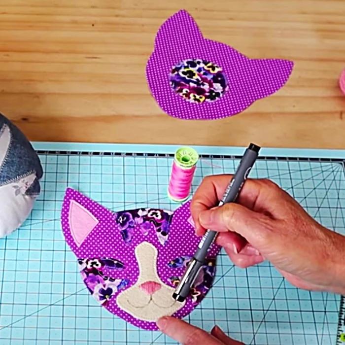 Quilted Stuffed Cat Pattern - Free Quilt Pattern - Stuffed Animal Ideas