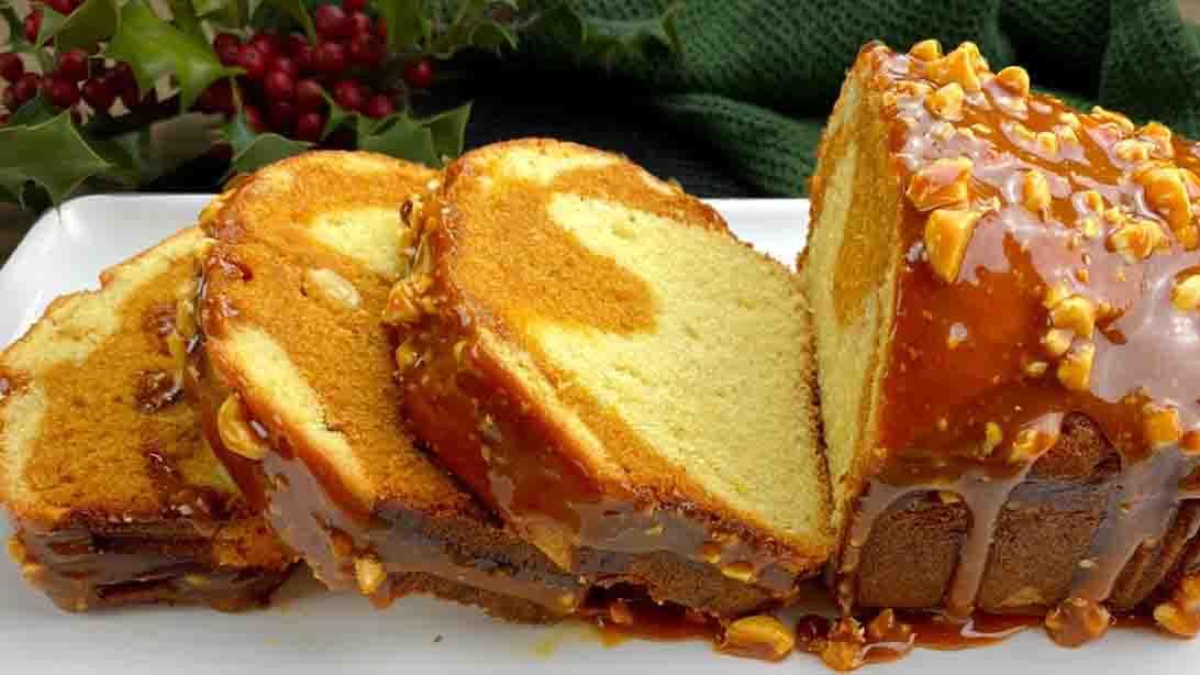 Marble Caramel Cake Recipe