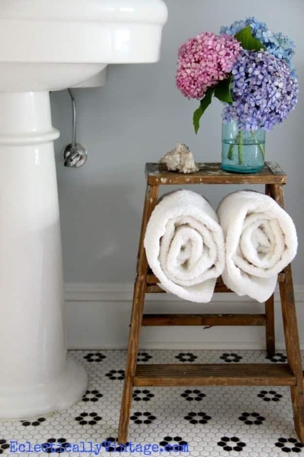 Vintage Step Ladder, a clever storage solution, low effort once the supplies are laid out and a keepsake worth handing down