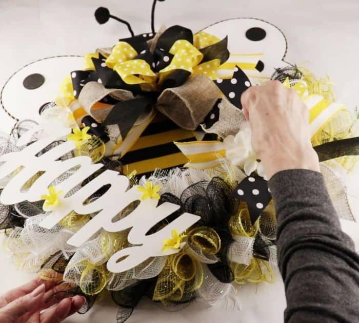 Easy To Make DIY Dollar Tree Bee Wreath