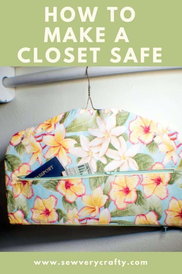 Easy Sewing Projects To Sew For Gifts - Fabric Closet Safe - Simple Sewing Tutorials and Free Patterns for Making Christmas and Birthday Presents - Cheap Ideas to Make and Sell on