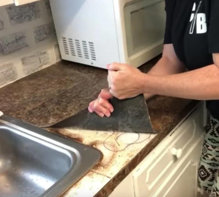 Install peel and stick countertops
