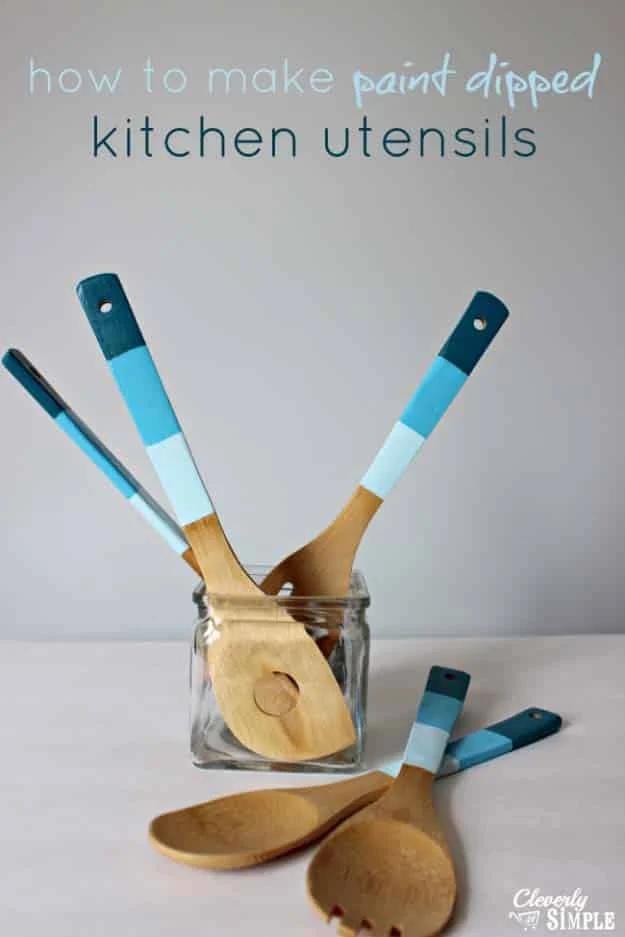 Paint Dipped Kitchen Utensils, simple enough to manage on a tight deadline and a find that looks like it came from a boutique