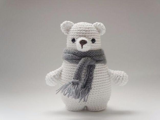 Free Amigurumi Patterns For Beginners and Pros - Polar Bear Amigurumi - Easy Amigurimi Tutorials With Step by Step Instructions - Learn How To Crochet Cute Amigurimi Animals, Doll,