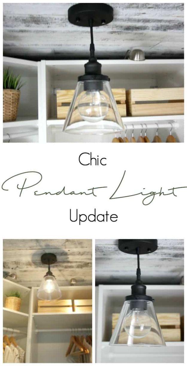Chic Pendant Light, a thrifted decor refresh, low effort once the supplies are laid out and a detail guests always ask about