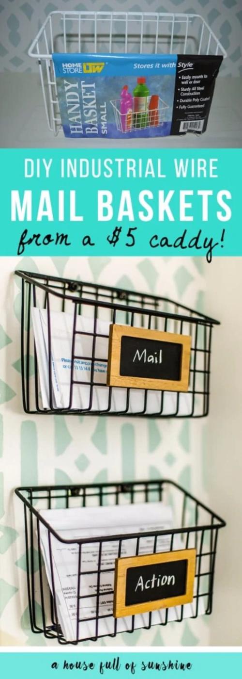 DIY Industrial Wire Mail Baskets, fast enough to finish before the next rainy day and a keepsake worth handing down for years