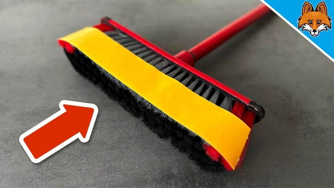 Learn This Must-Try Taped Broom Hack!
