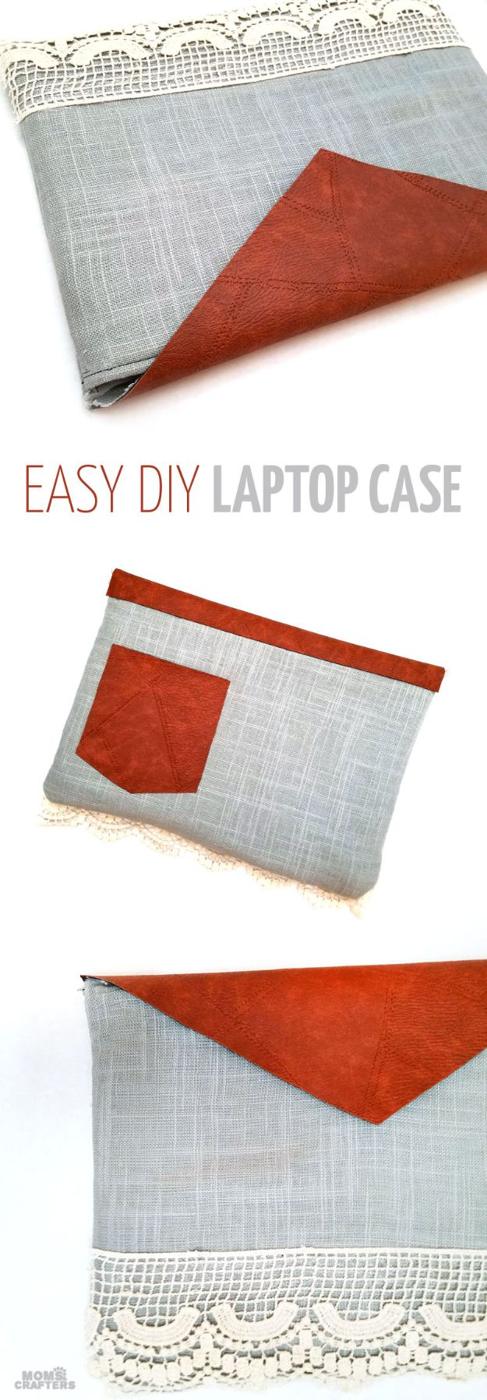 Easy DIY Laptop Case, low pressure enough to try this weekend and a nice way to make a plain corner feel finished