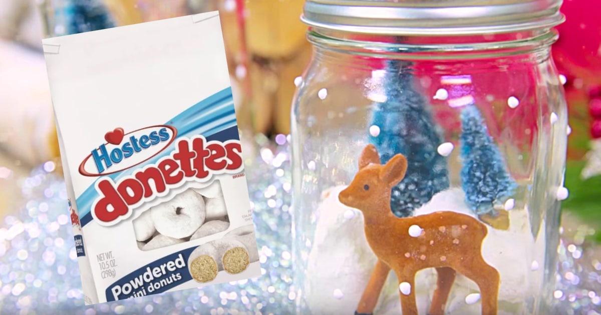 DIY Powdered Donut Snow Globes