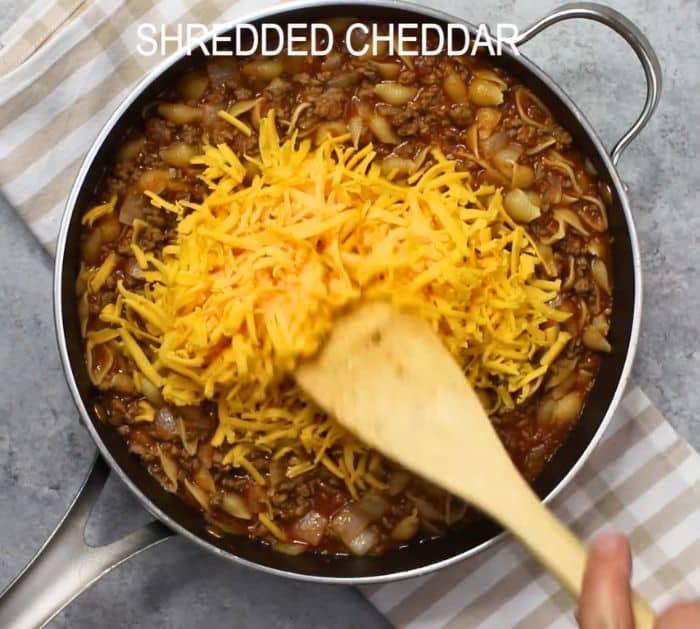 20-Minute One Pan Cheesy Taco Pasta Recipe Instructions