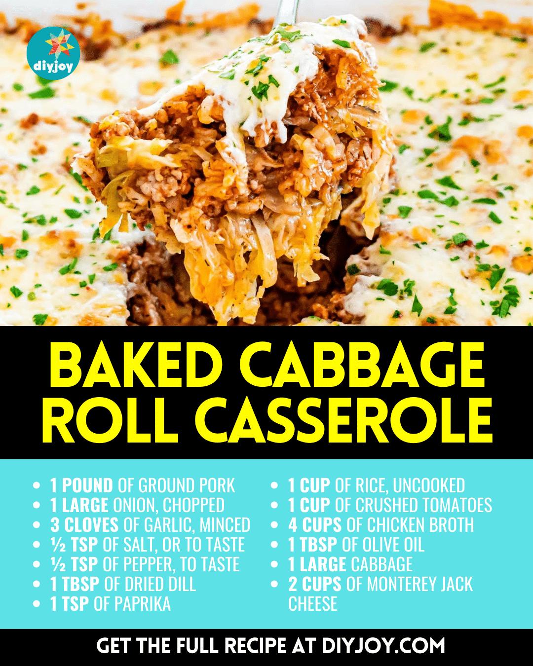 Easy Baked Cabbage Roll Casserole Recipe