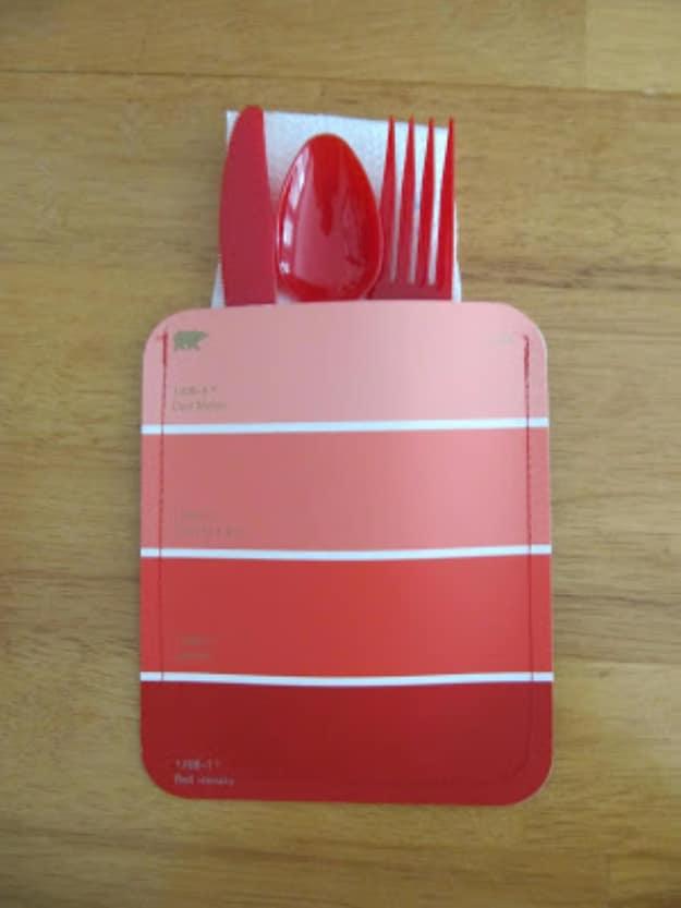 Paint Chip Place Setting, forgiving of small mistakes along the way and a keepsake worth handing down for years