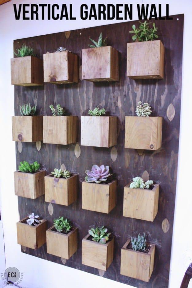 DIY Garden Succulent Wall, a succulent craft idea worth trying this season and a budget friendly way to update the space