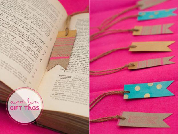 Ribbon-Shaped Gift Tags, low key enough for a last minute scramble and a memory the recipient brings up again next year