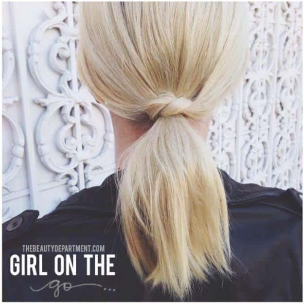 Holiday Hairstyles - Short Hair Ponytail - Cute DIY Hair Styles for Christmas and New Years Eve, Special Occasion - Updos, Braids, Buns, Ponytails, Half Up Half Down Looks #hairsty