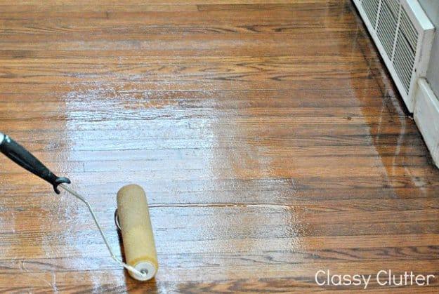Refinish Wood Floors Like a Pro, tidy enough in mess to skip a cleanup after and a shortcut that skips a trip to the store