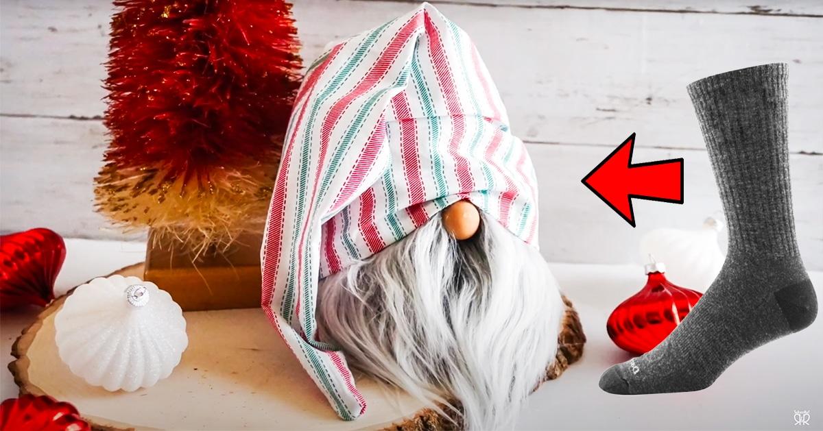 5-Minute DIY Christmas Sock Gnome