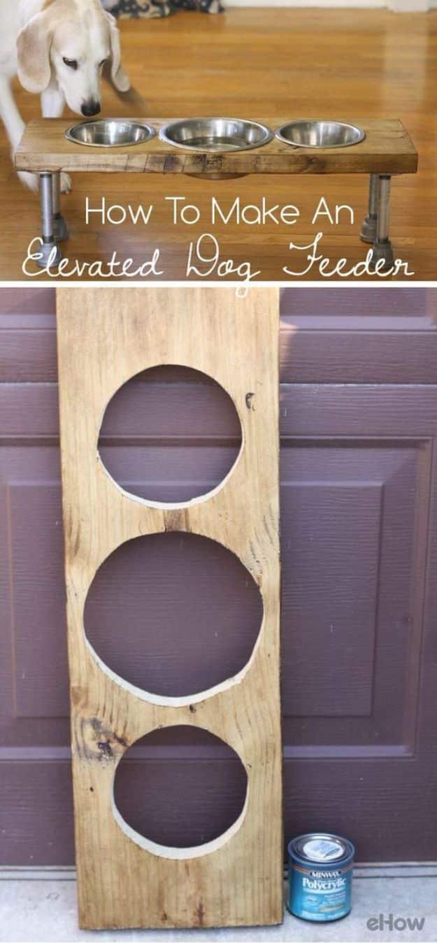 DIY Pet Bowls And Feeding Stations - How To Make An Elevated Dog Feeder - Easy Ideas for Serving Dog and Cat Food, Ways to Raise and Store Bowls - Organize Your Dog Food and Water