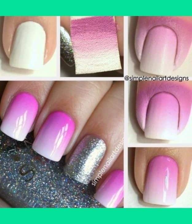 Ombre Nail Art, an easy pattern beginners can copy at home and a pretty look that only needs polish you already own