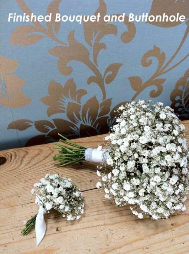 Gypsophila Bouquet and Buttonhole, fast enough to finish before the next rainy day and warmth that a bare corner was missing